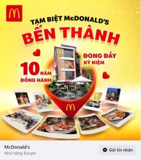  McDonald’s bất ngờ đóng cửa chi nhánh Bến Thành sau 10 năm hoạt động