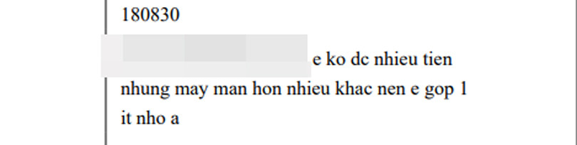 Những màn chuyển khoản dễ thương và lời nhắn xúc động trong sao kê của MTTQ  第6张