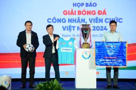 Công bố Giải Bóng đá công nhân, viên chức Việt Nam 2024, ủng hộ đồng bào bị bão lũ hơn 1,1 tỷ  第1张